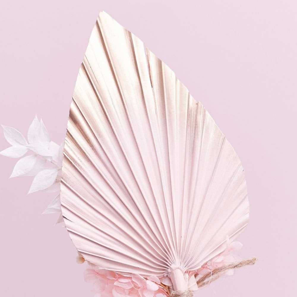 Gold, Pink & White Palm Spear Bouquet