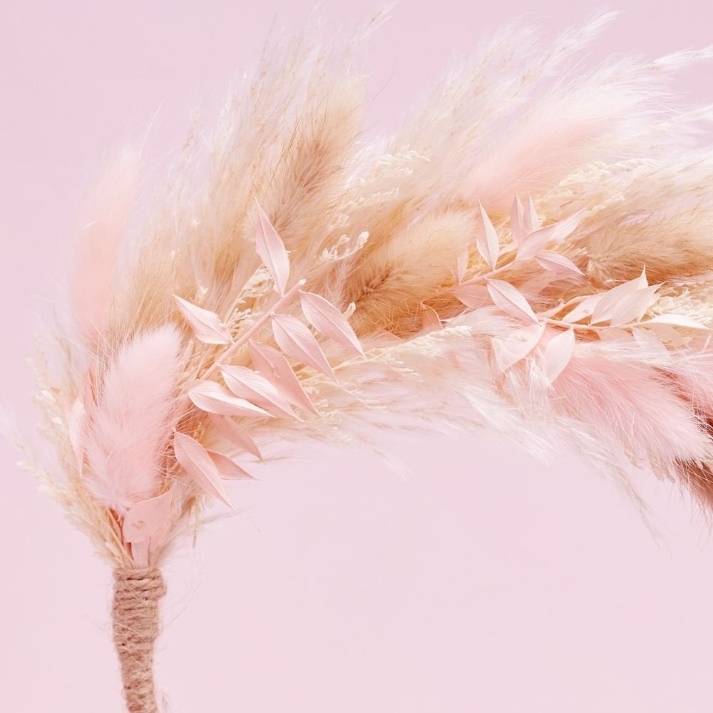Natural Pink Dried Flower Ring 14cm (Without Stem)
