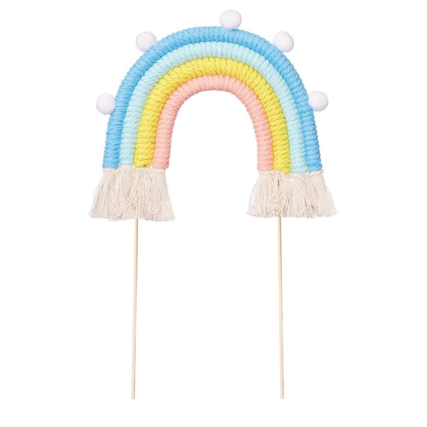 Pastel Blues Rainbow Cake Topper (Medium)