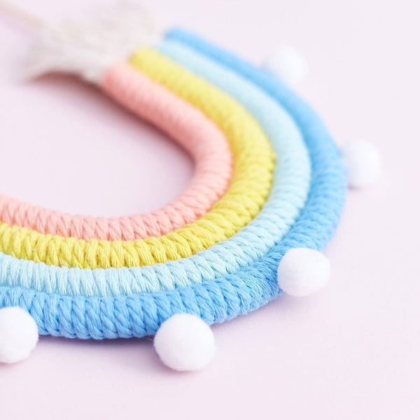 Pastel Blues Rainbow Cake Topper (Medium)