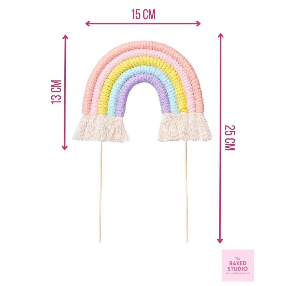 Pastels Rainbow Cake Topper (Medium)