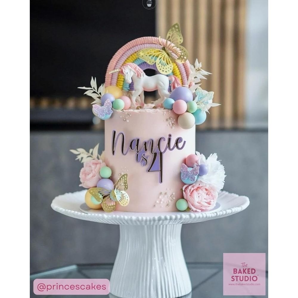 Pastels Rainbow Cake Topper (Medium)