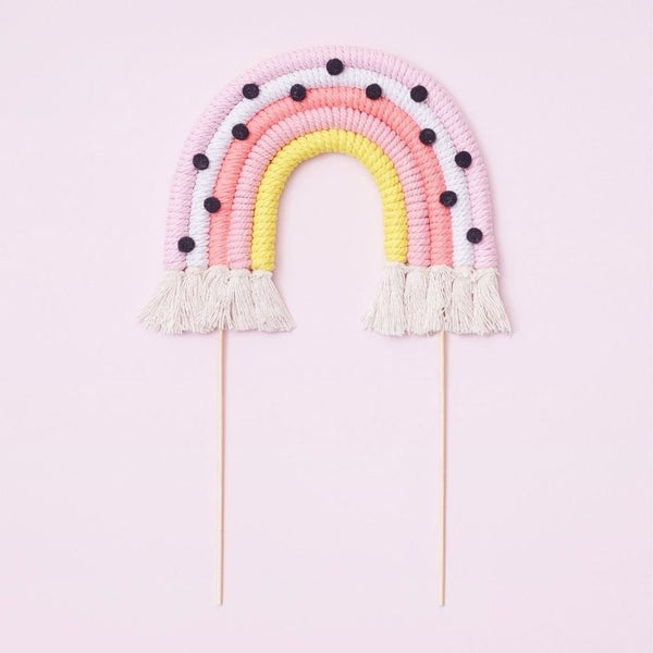 Pinks & Polka Dots Rainbow Cake Topper (Medium)