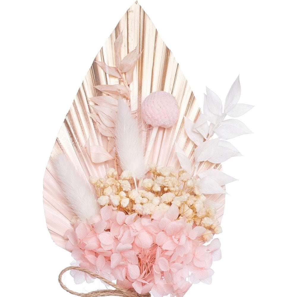 Gold, Pink & White Shell Palm Bouquet