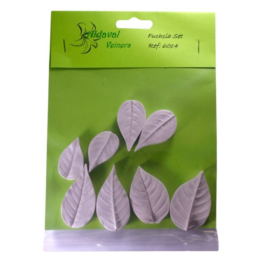 Fuchsia Leaf Silicone Veiner Set Of 8 (6014)