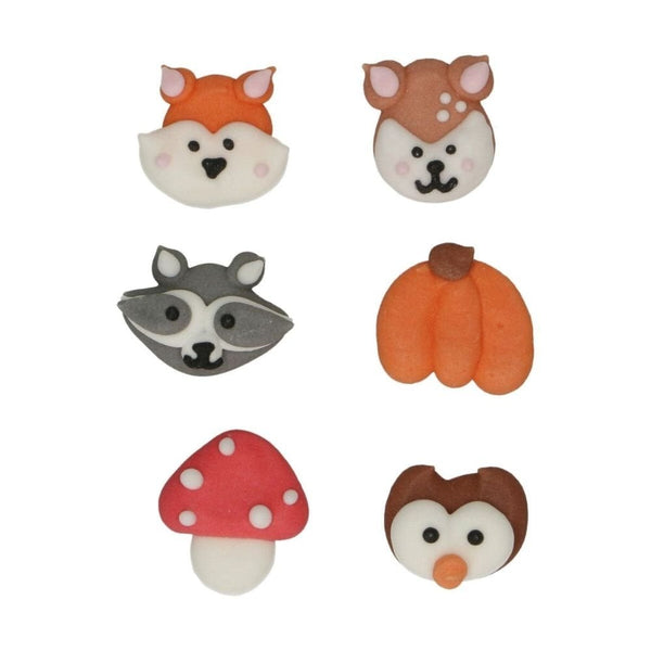 Forest Animals Sugar Decorations Set Of 8