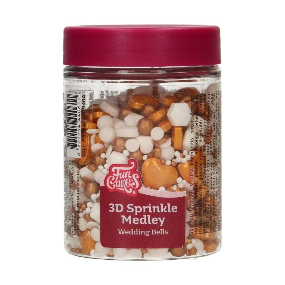 Wedding Bells 3D Sprinkle Medley 70g