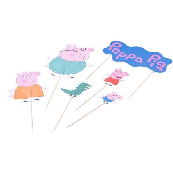 Peppa Pig & Family Cake Toppers Pack Of 12