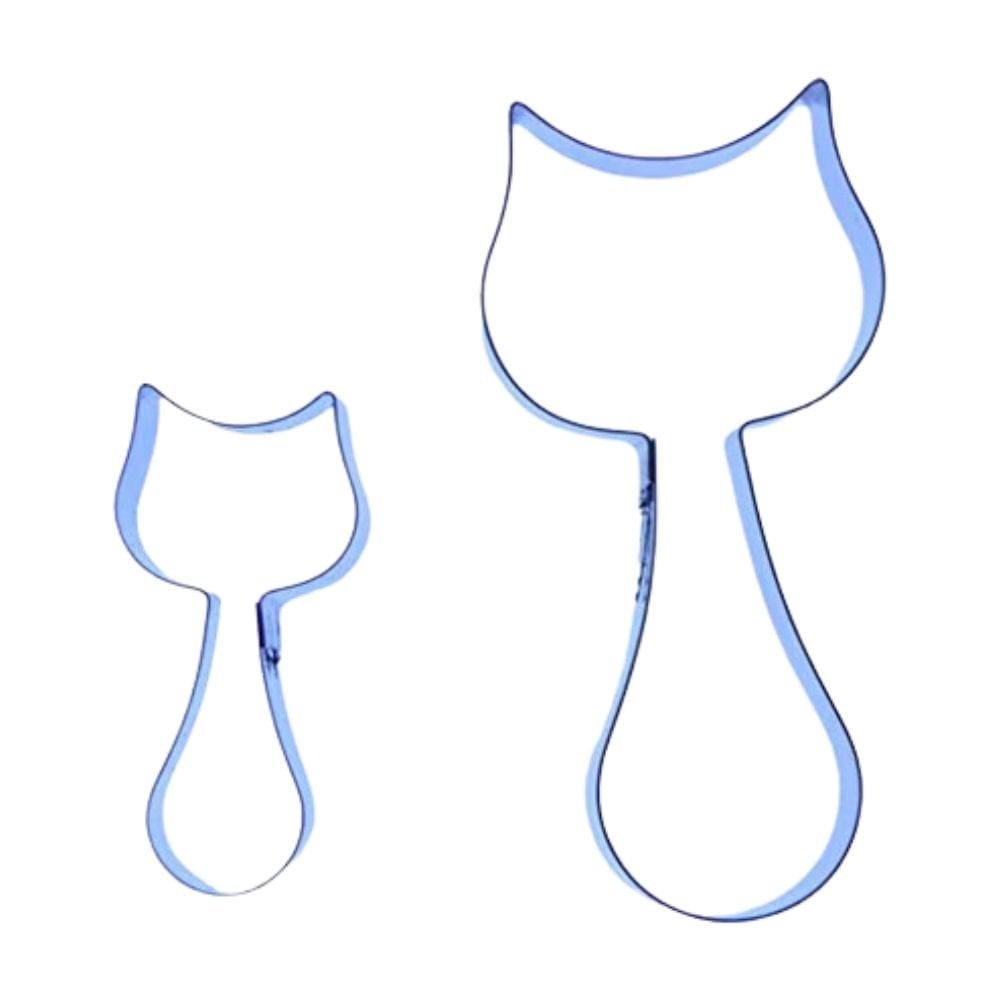 Set Of 2 Kitties Stainless Steel Icing Cutters