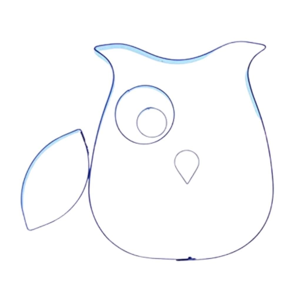 Set Of 5 Owl Stainless Steel Icing Cutters