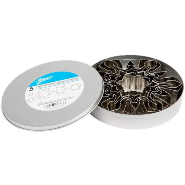 Large Snowflake Metal Icing Cutters Set Of 5