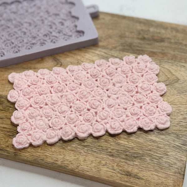 Sugar Rose Border Silicone Mould