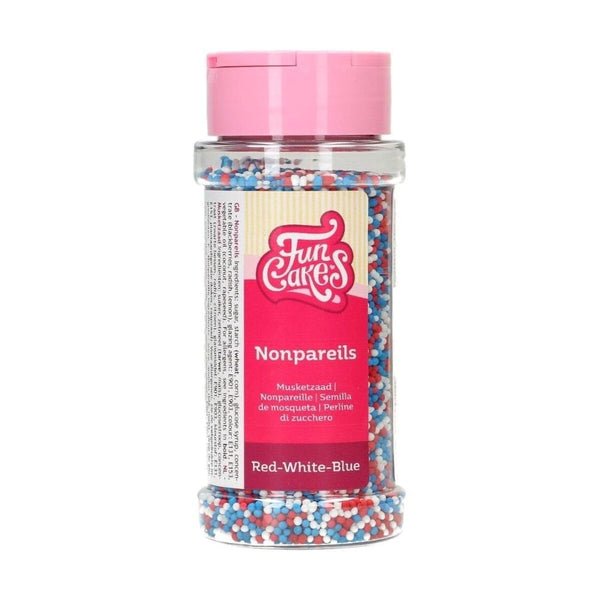 Red, White & Blue Nonpareil Sprinkles 80g
