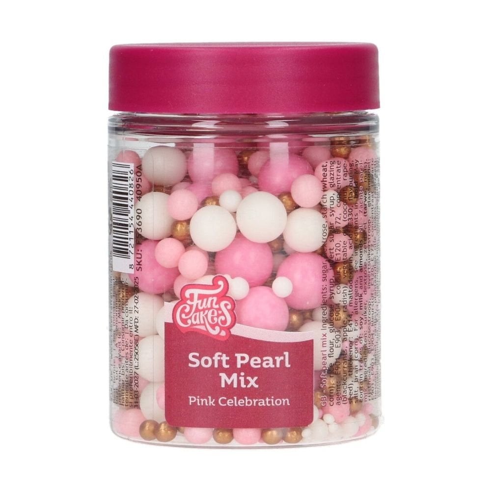 Pink Celebration Soft Pearls Mix 80g