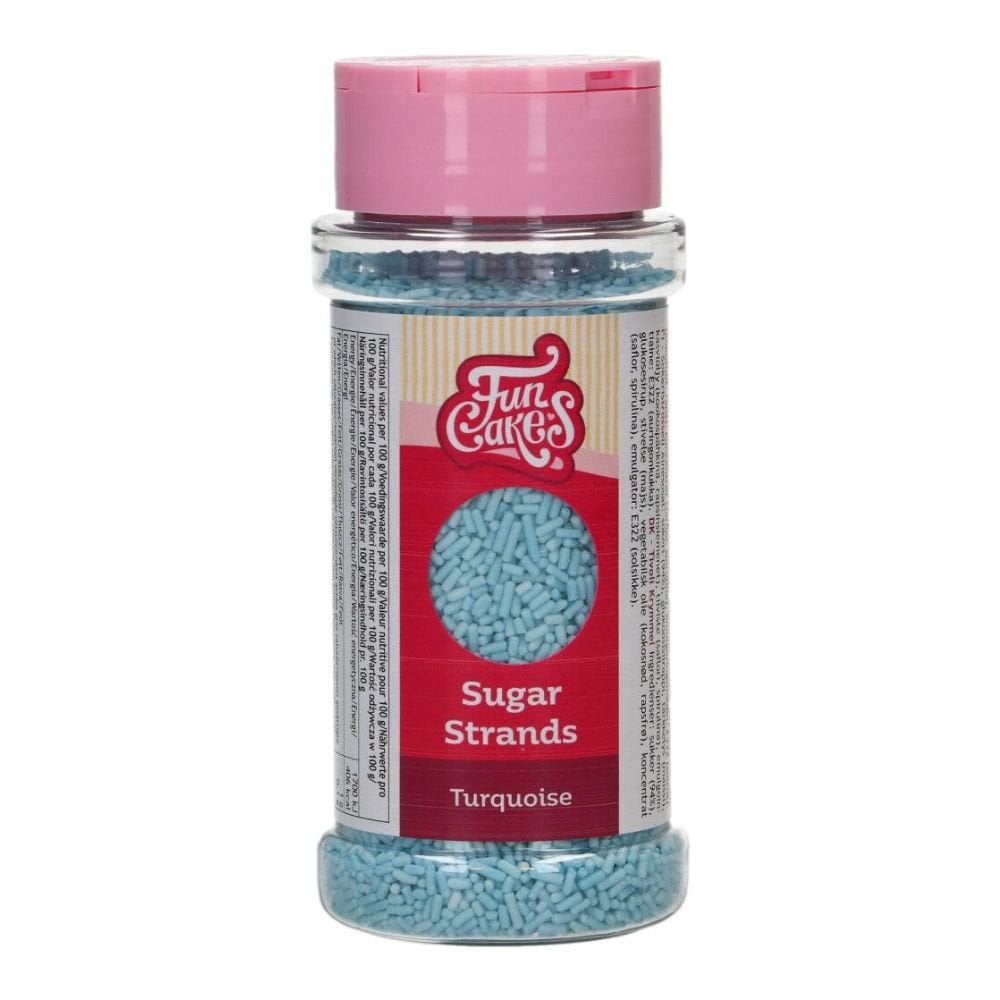 Turquoise Sugar Strands 80g