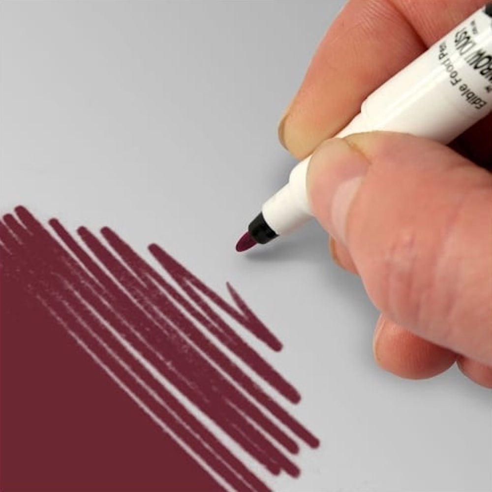 Double Ended Cake Art Pen 5g - Burgundy