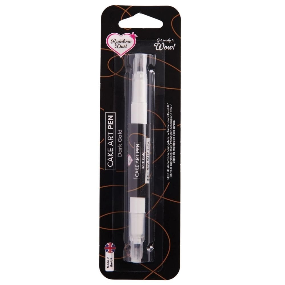 Double Ended Cake Art Pen 5g - Dark Gold
