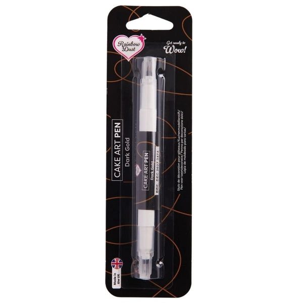 Double Ended Cake Art Pen 5g - Dark Gold