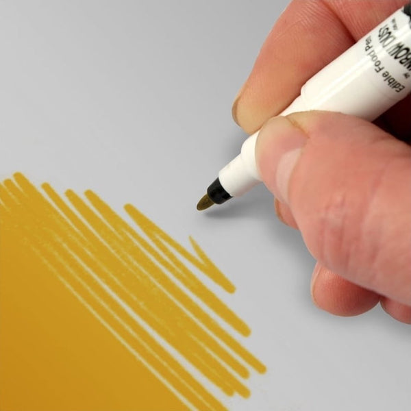 Double Ended Cake Art Pen 5g - Dark Gold