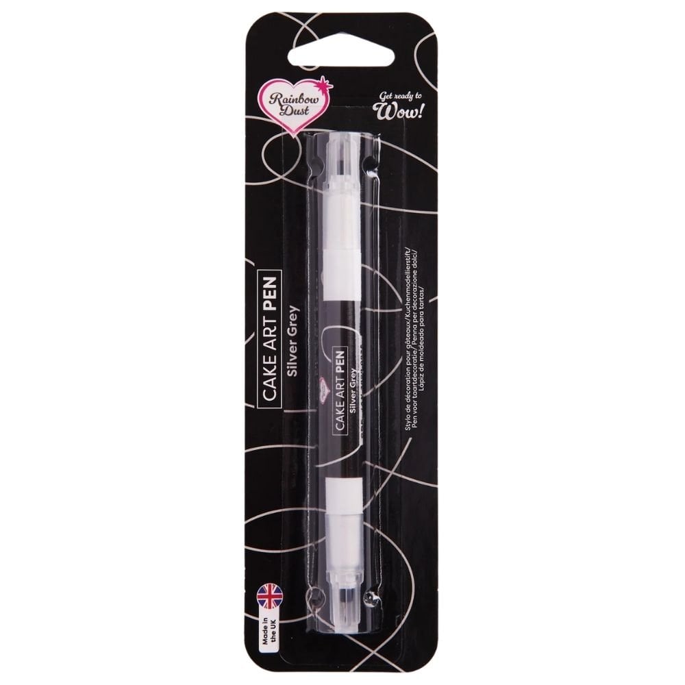 Double Ended Cake Art Pen 5g - Silver Grey