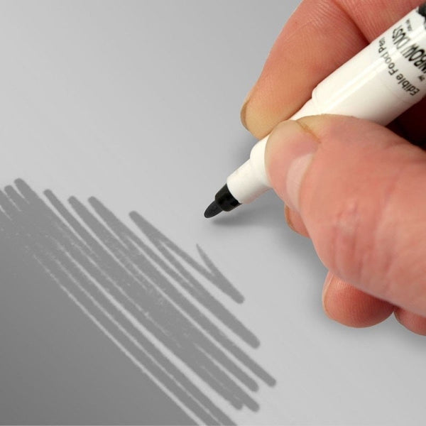 Double Ended Cake Art Pen 5g - Silver Grey