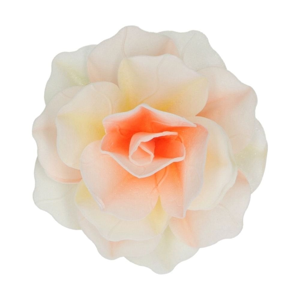 Yellow/Orange Ombre Large Rose Pastella Deluxe Wafer Flower