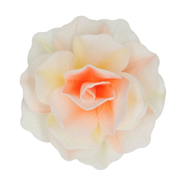 Yellow/Orange Ombre Large Rose Pastella Deluxe Wafer Flower