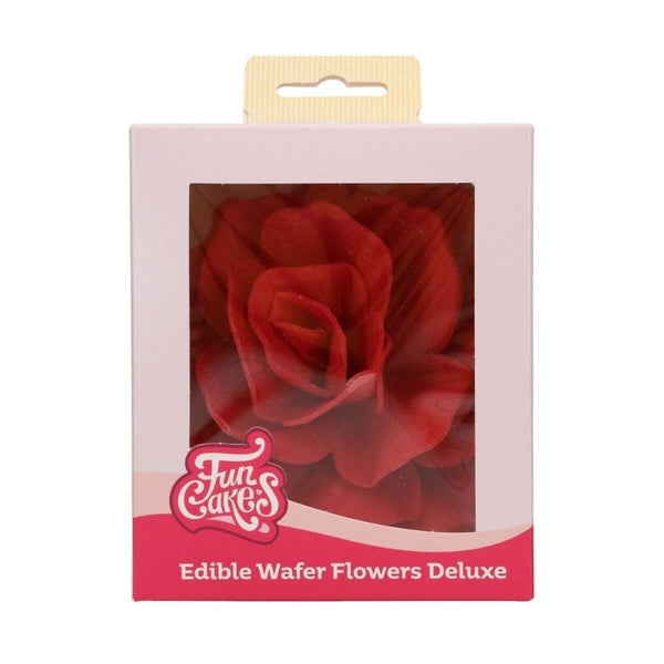 Red Large Rose Pastella Deluxe Wafer Flower