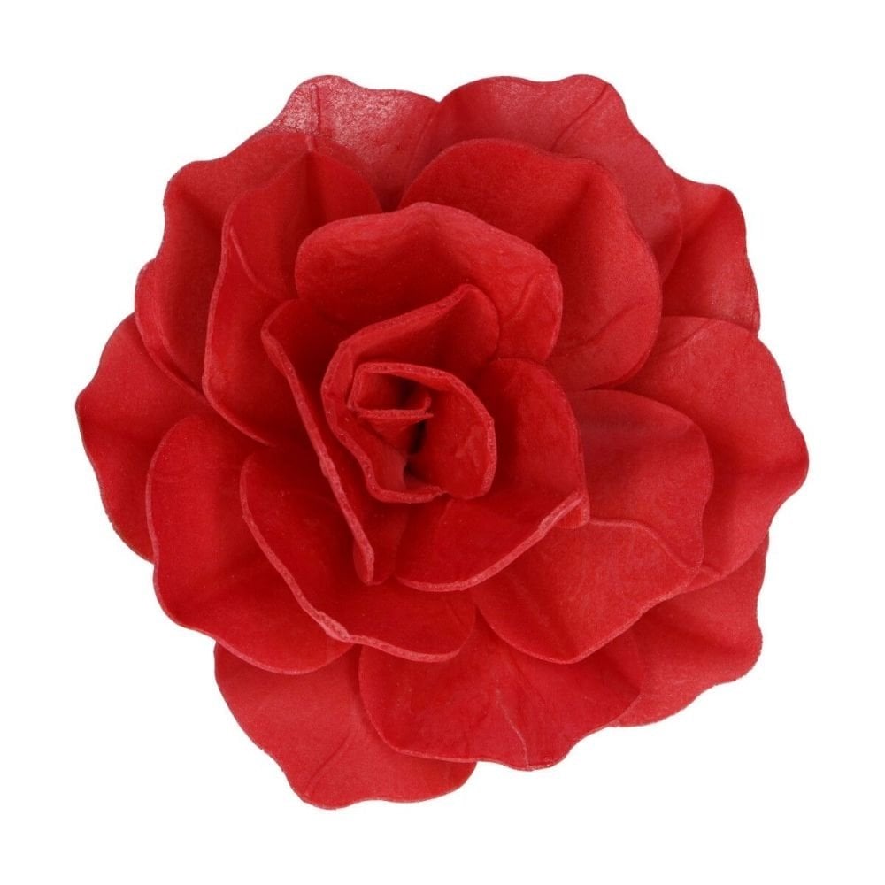 Red Large Rose Pastella Deluxe Wafer Flower