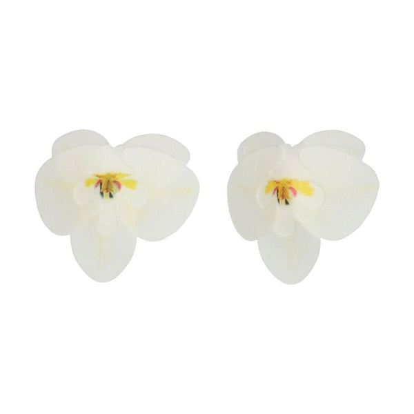 White Medium Orchid Deluxe Wafer Flowers Pack Of 10
