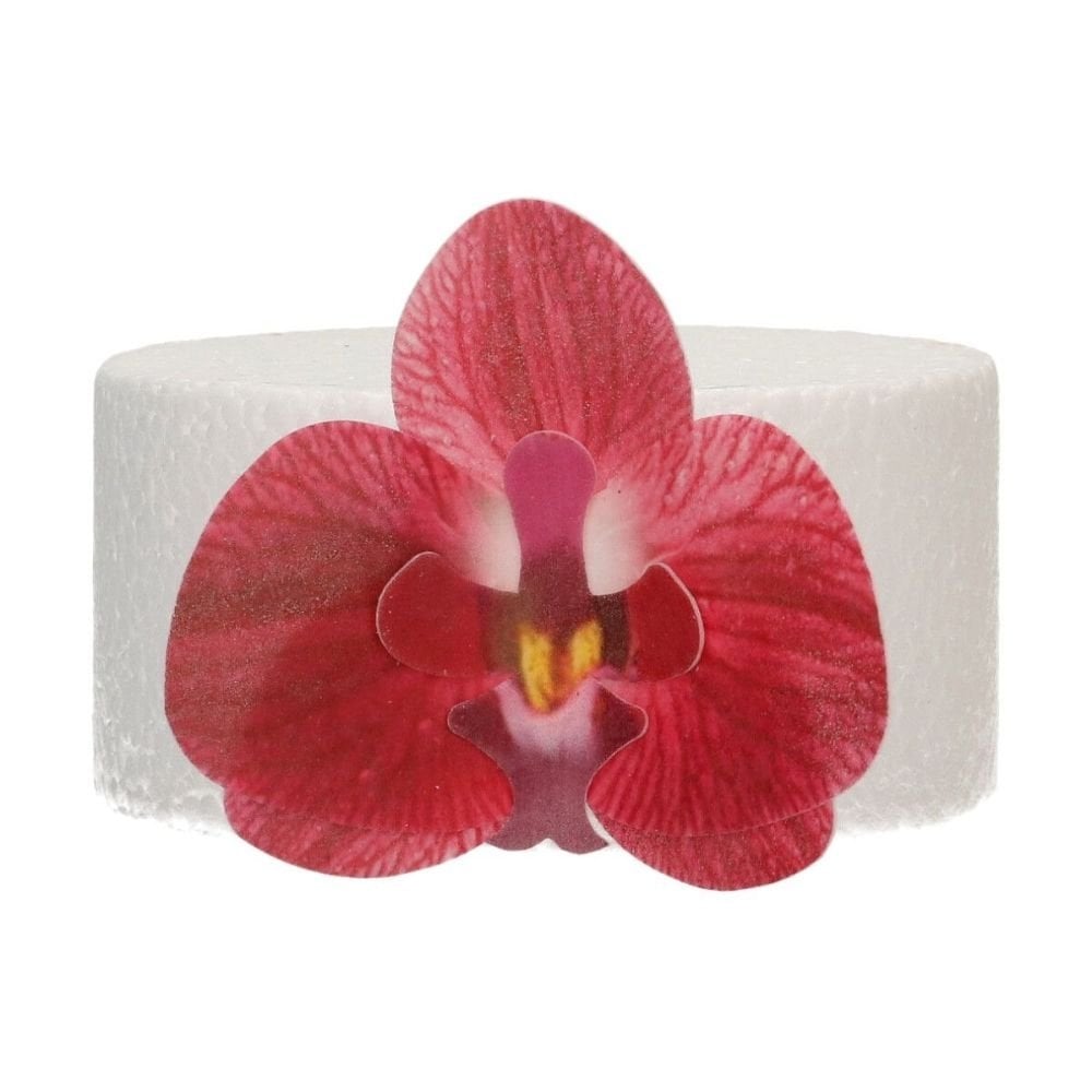 Red Medium Orchid Deluxe Wafer Flowers Pack Of 10
