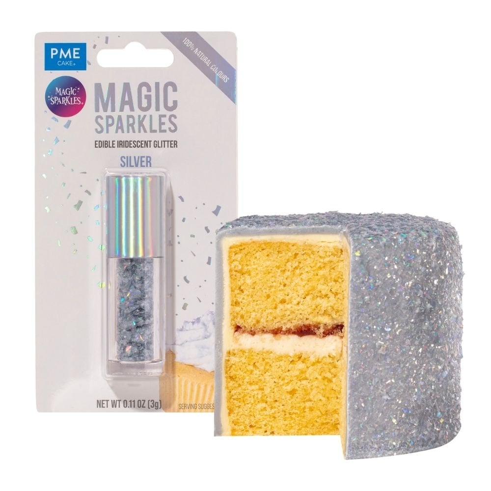 Silver - Edible Iridescent Glitter Magic Sparkles