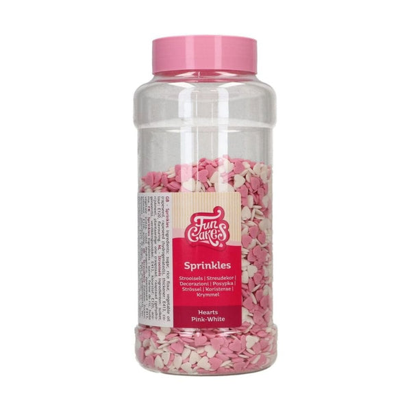 Pink & White Hearts Sprinkles