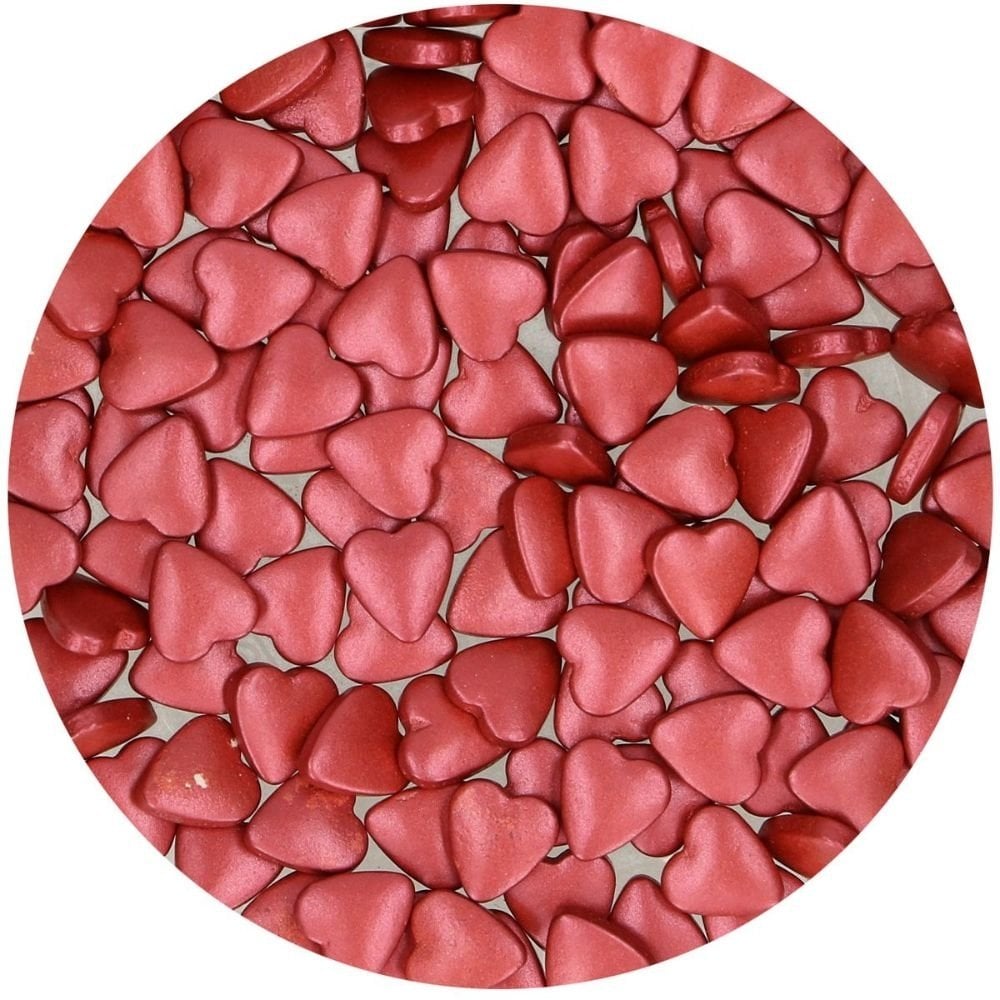 Bordeaux Sugar Heart Sprinkles 80g