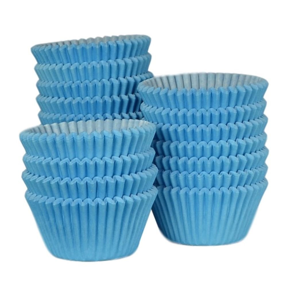 Sky Blue Muffin Baking Cases x 50