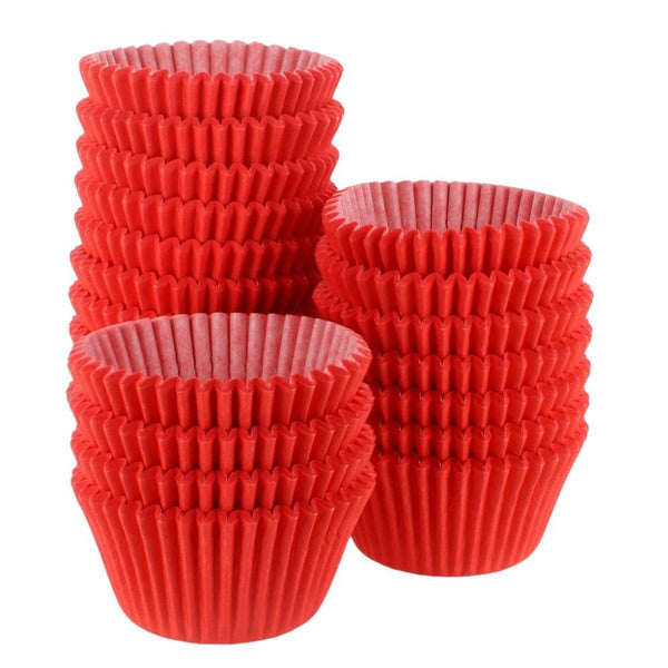 Red Muffin Baking Cases