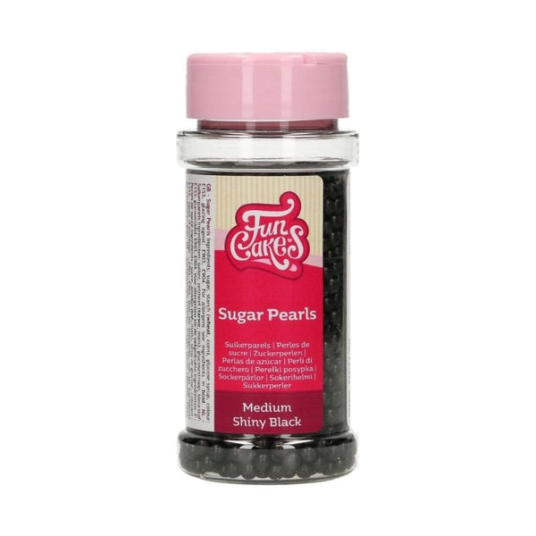 4mm Shiny Black Sugar Pearls 80g