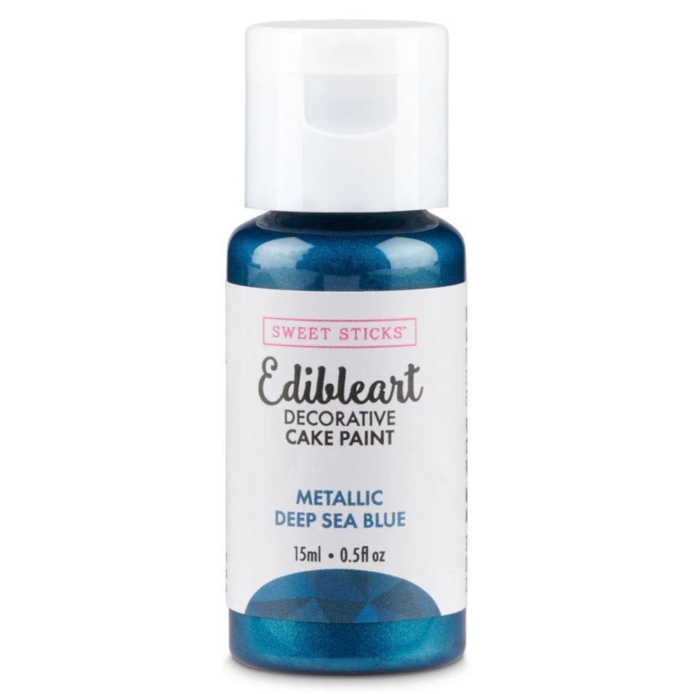 Metallic Edible Art Paint 15ml - Deep Sea Blue