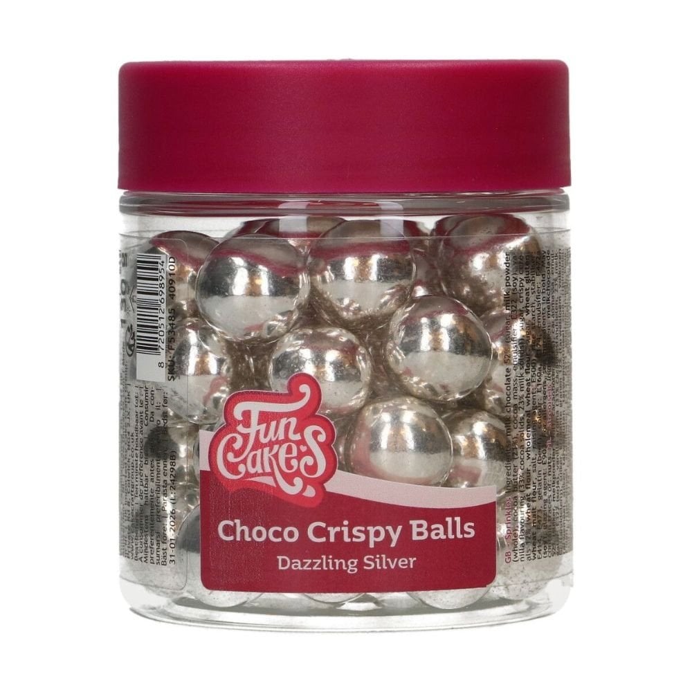 Dazzling Silver Choco Crispy Balls 130g