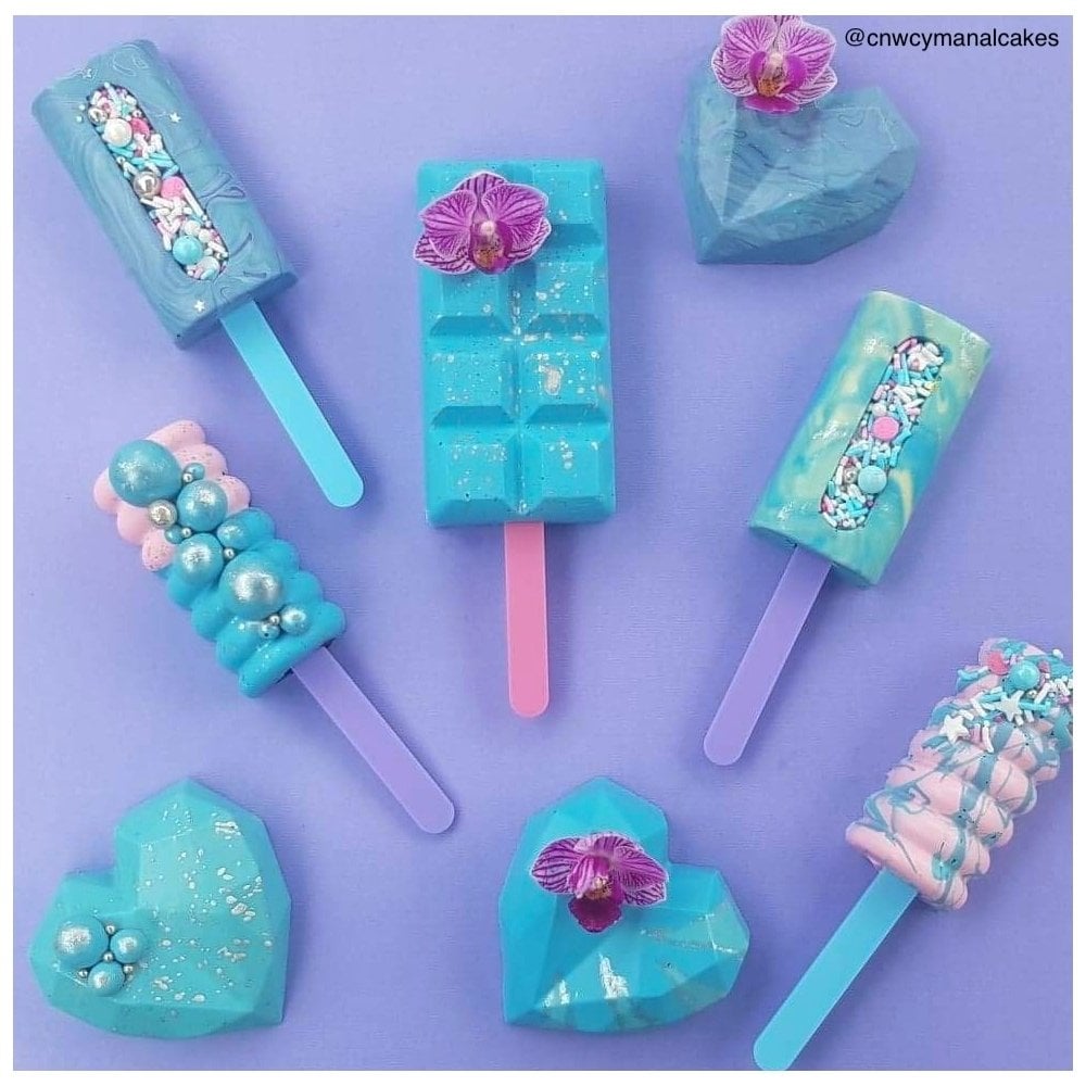Blue Pastel Cakesicle Sticks x 10