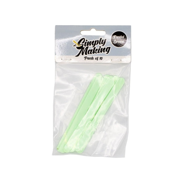 Green Pastel Cakesicle Sticks x 10