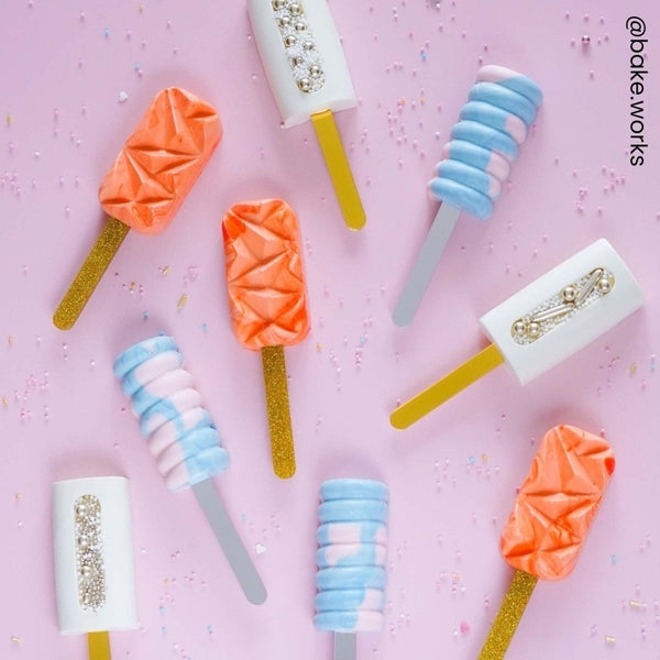 Gold Metallic Cakesicle Sticks x 10