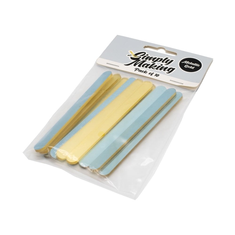 Gold Metallic Cakesicle Sticks x 10