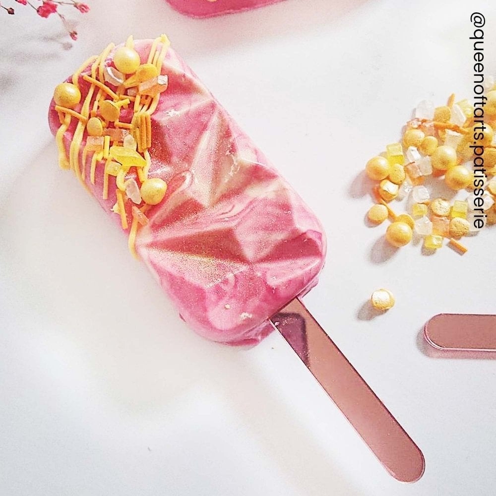 Rose Gold Metallic Cakesicle Sticks x 10