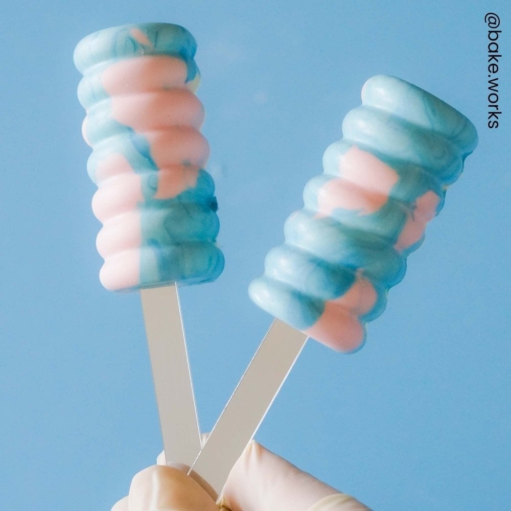 Silver Metallic Cakesicle Sticks x 10