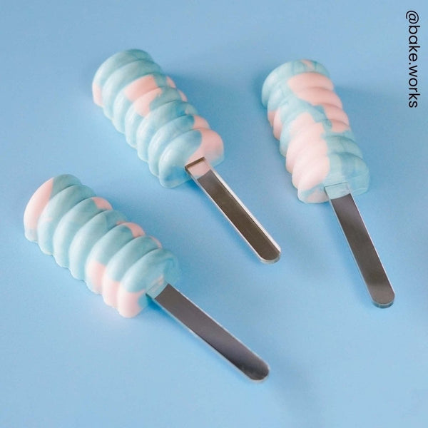 Silver Metallic Cakesicle Sticks x 10