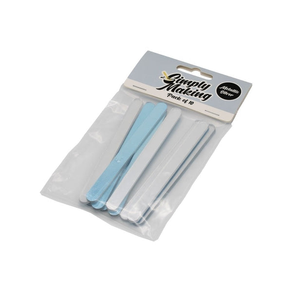 Silver Metallic Cakesicle Sticks x 10