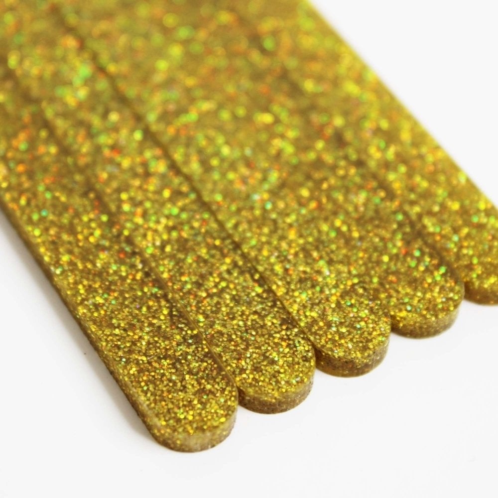 Gold Glitter Cakesicle Sticks x 10