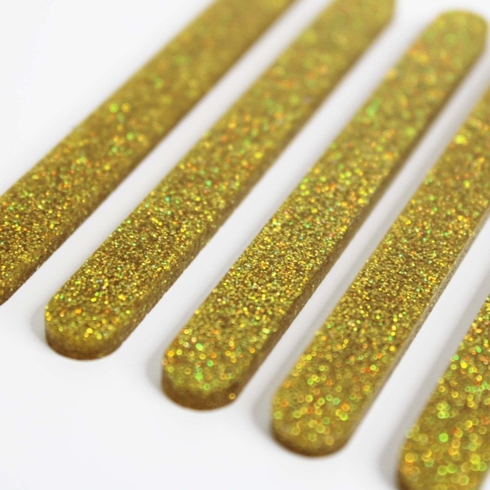 Gold Glitter Cakesicle Sticks x 10