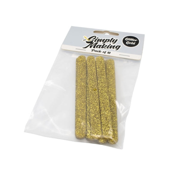 Gold Glitter Cakesicle Sticks x 10